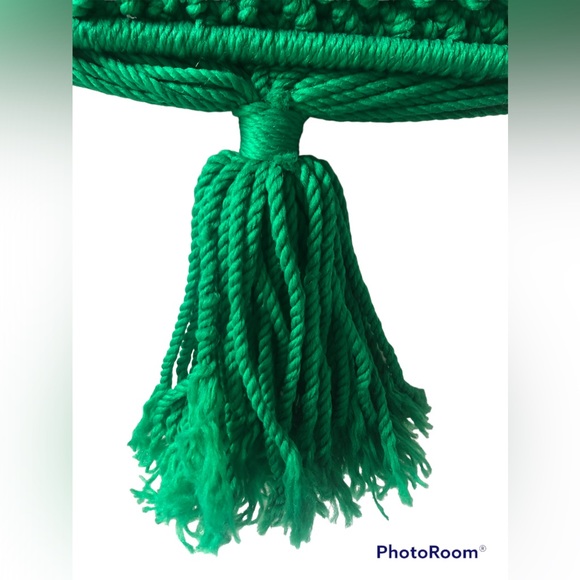 Vintage Macrame Green Large Christmas Tree Boho Decor Wall Hanging MCM - Picture 4 of 7
